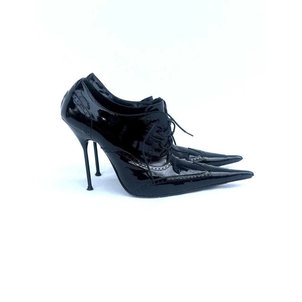 RoSa Oxford Black Pointed Toe Patent leather Stilleto Size 38(7.5wmns)